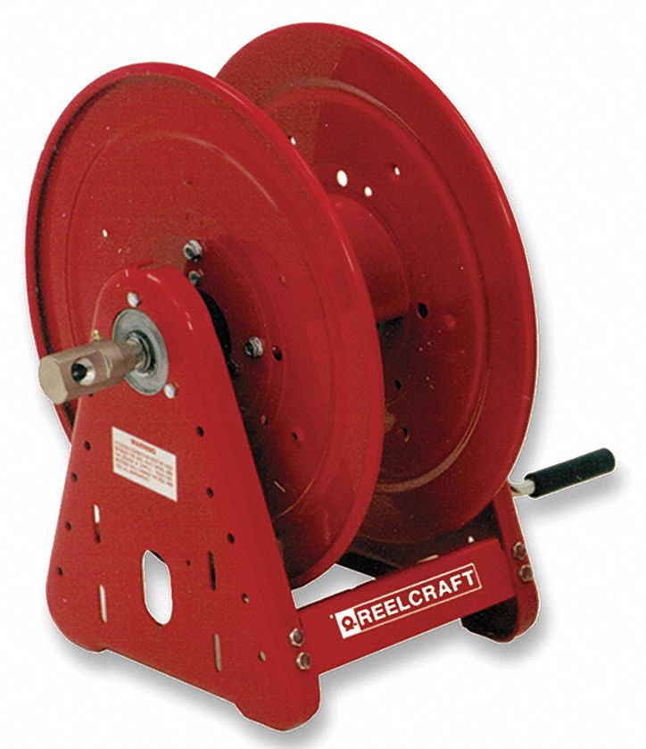 Hand Crank Hose Reel 100 ft 3/8 ID Red