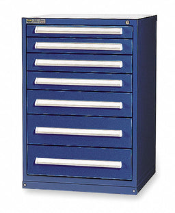 ModDrwrCab 44 x30 x28 Dark Blue 7Drwr