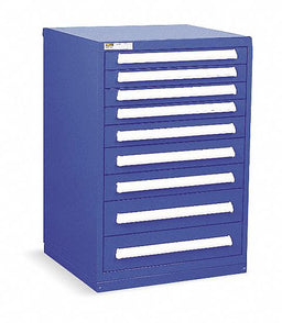 ModDrwrCab 44 x30 x28 Dark Blue 9Drwr
