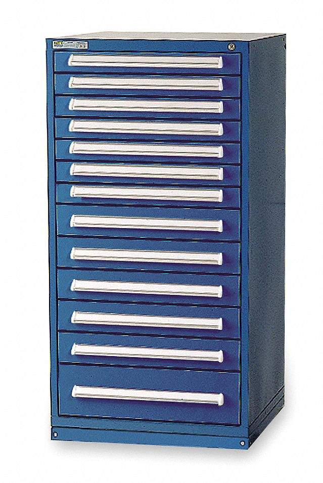 ModDrwrCab 59 x30 x28 Dark Blue 13Drwr