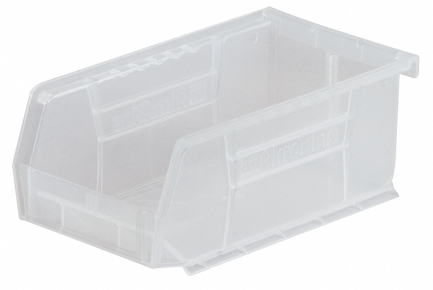 Hang and Stack Bin Clear Plastic 7 in