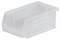 Hang and Stack Bin Clear Plastic 7 in