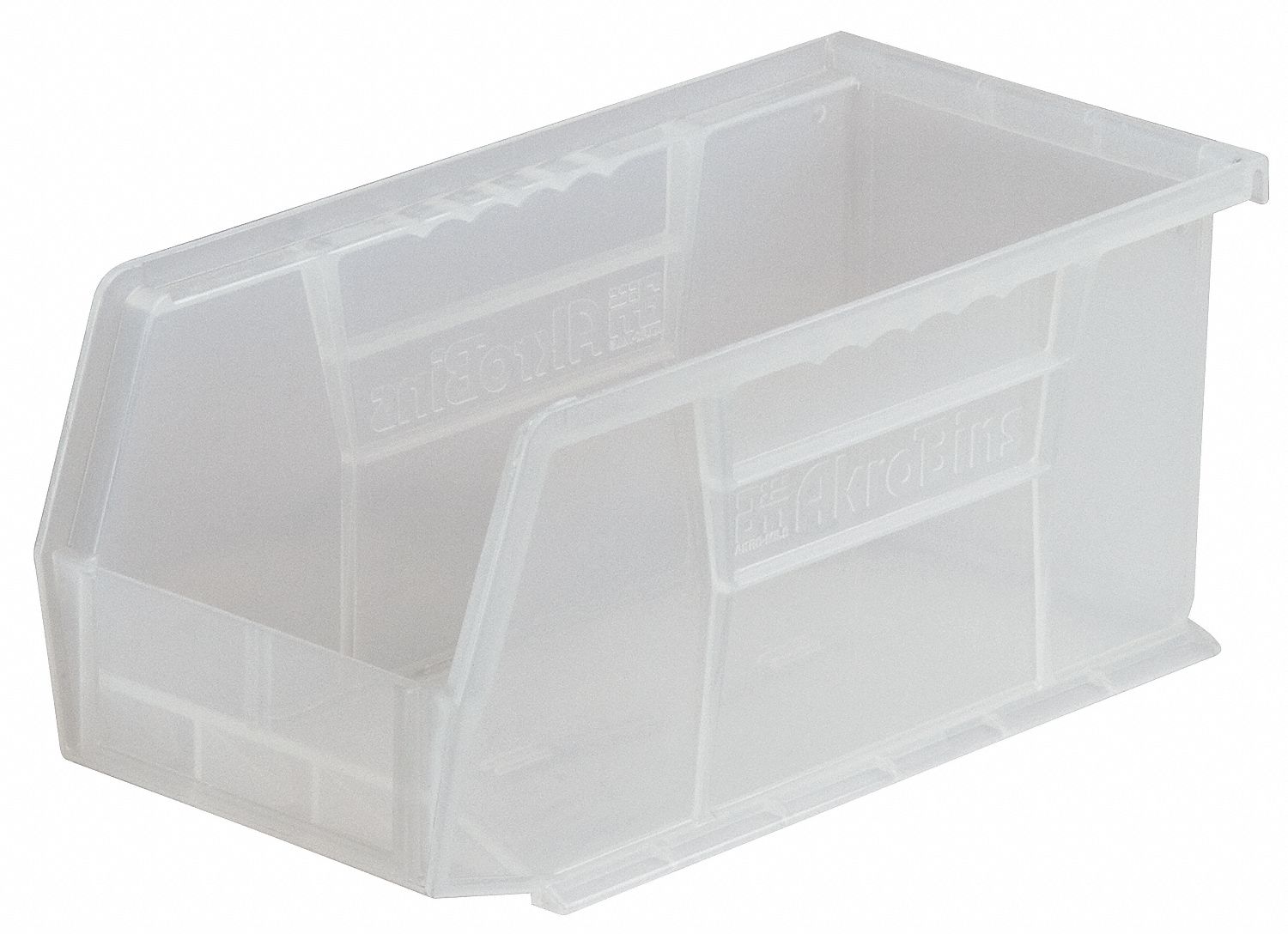 Hang and Stack Bin Clear Plastic 9 in
