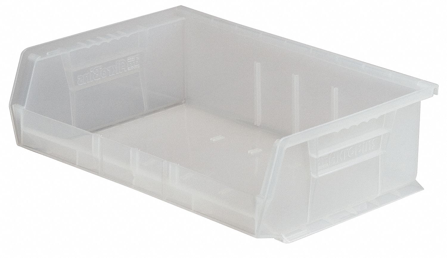 Hang and Stack Bin Clear Plastic 5 in