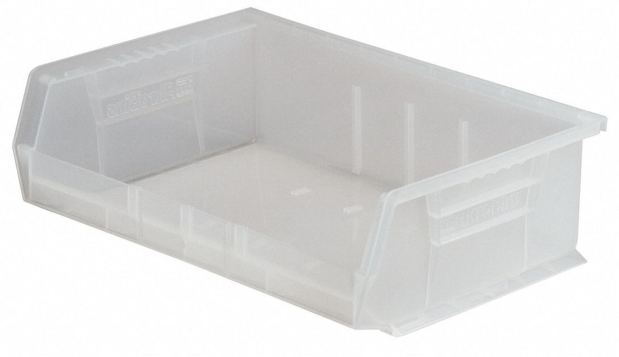Hang and Stack Bin Clear Plastic 5 in