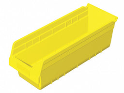 D5525 Shelf Bin Yellow Plastic 6 in