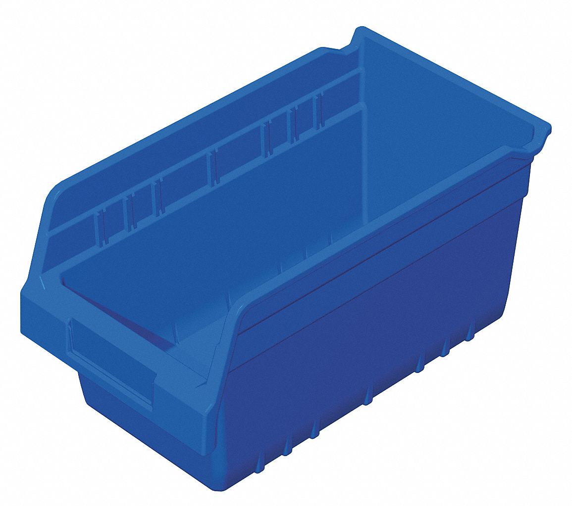 D5523 Shelf Bin Blue Plastic 6 in