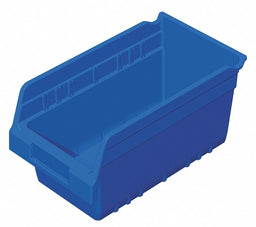 D5523 Shelf Bin Blue Plastic 6 in