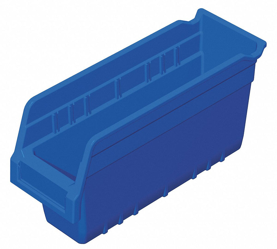 D5522 Shelf Bin Blue Plastic 6 in
