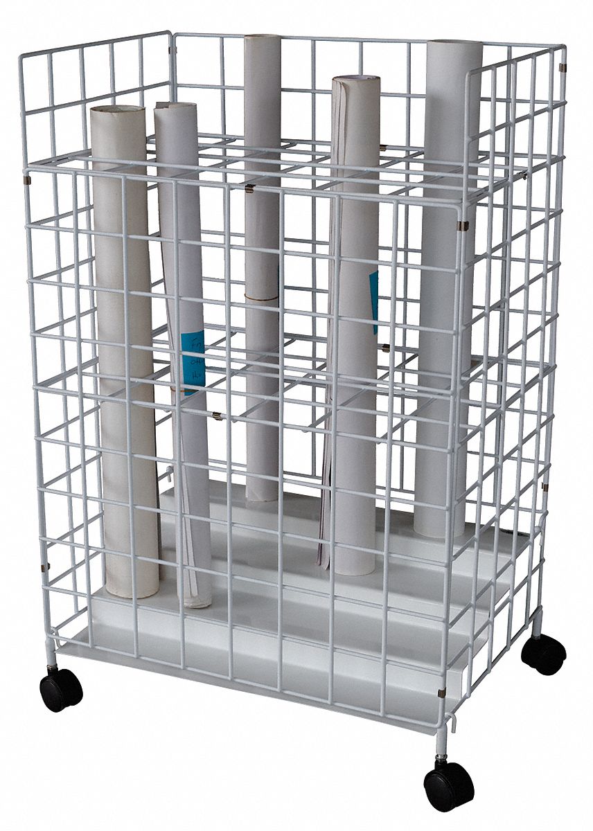 Roll File 24 Compartments White
