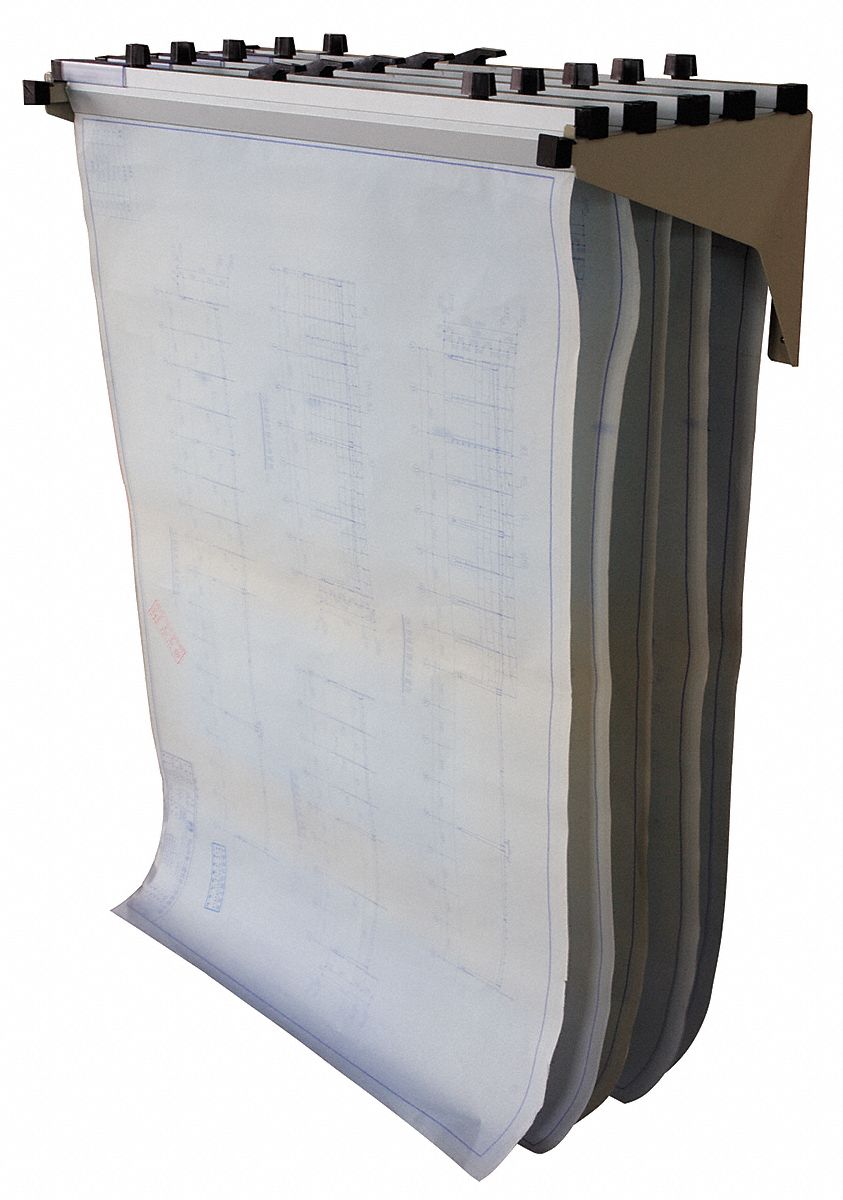 Wall Mount Vertical File 12 Clamp 7.75 H