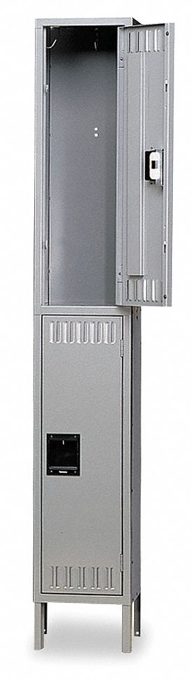 F0447 Wrdrb Lckr 2x1Lckr Gray 78 x12 x18 Assm