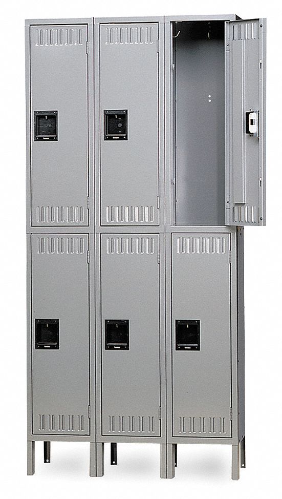 F0448 Wrdrb Lckr 2x3Lckr Gray 78 x36 x18 Assm