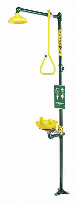 Shower and Eyewash Station Gray/Yellow