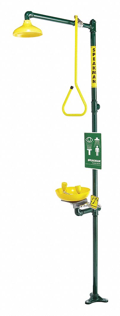 Shower and Eyewash Station Gray/Yellow