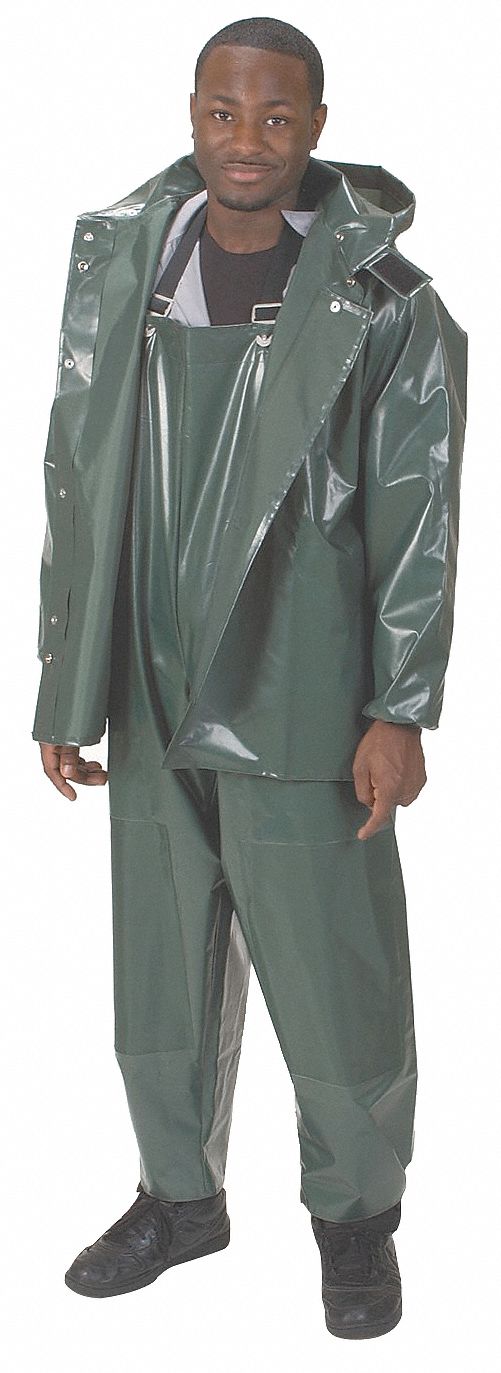 D2296 Rain Bib Overall Unrated Green 2XL