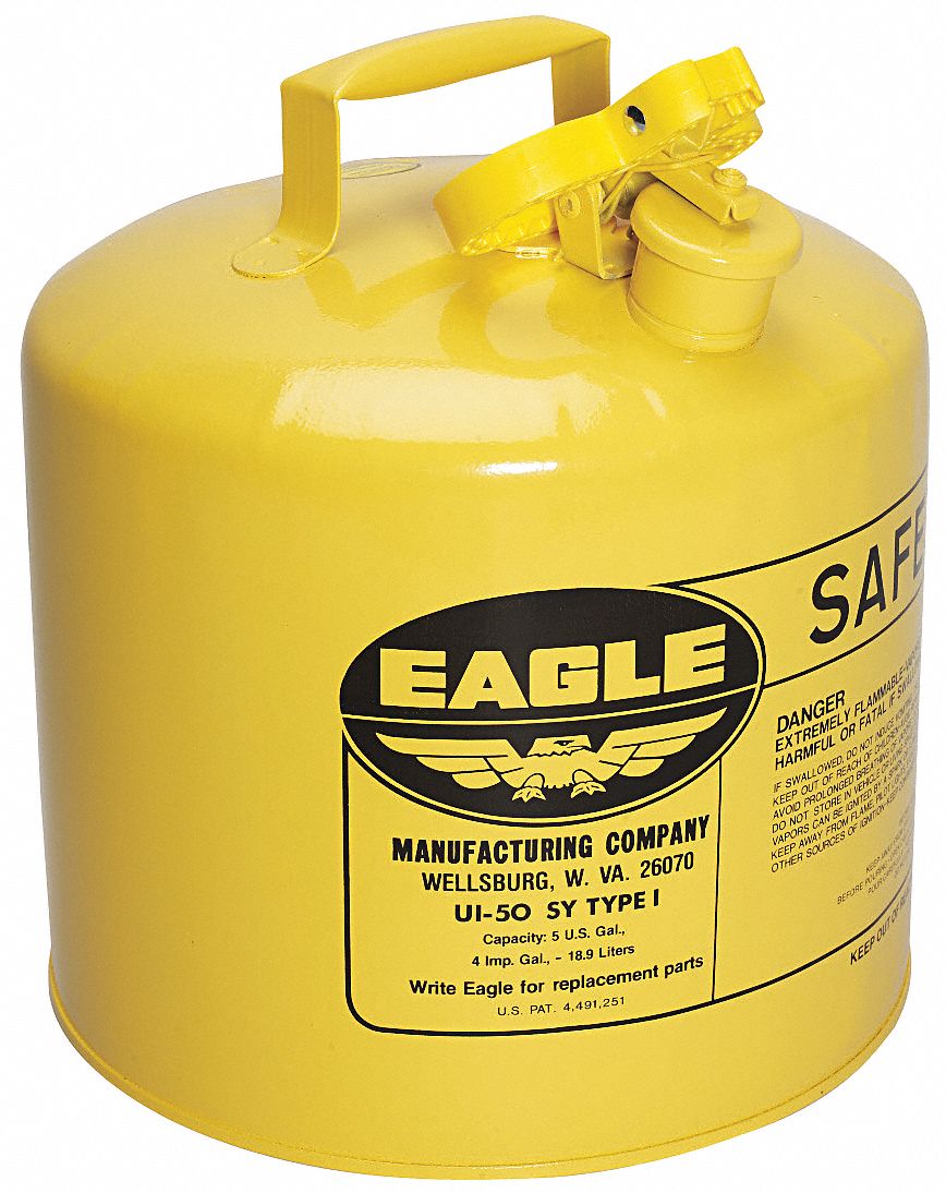 Type I Safety Can 5 gal Yellow 13.5In H
