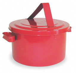Bench Can 2 gal Galvanized Steel Red