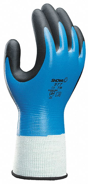 Coated Gloves Black/Blue S PR