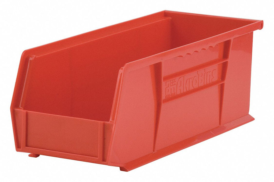 F8659 Hang and Stack Bin Red Plastic 5 in