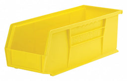 F8659 Hang and Stack Bin Yellow Plastic 5 in