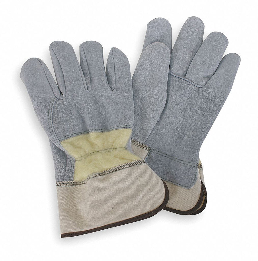 Leather Gloves Gray L PR