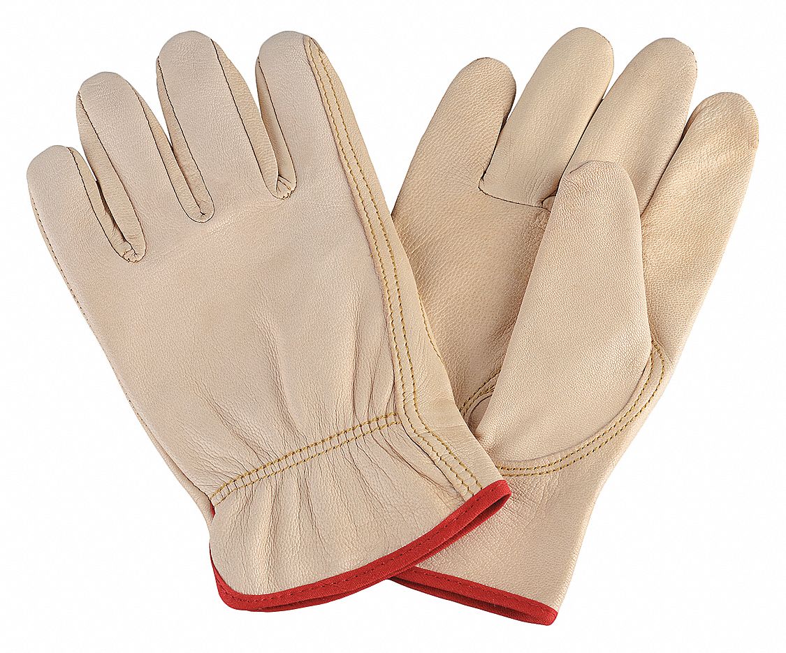 D1646 Leather Gloves Beige M PR
