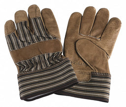 D1668 Leather Gloves Brown/Blue L PR
