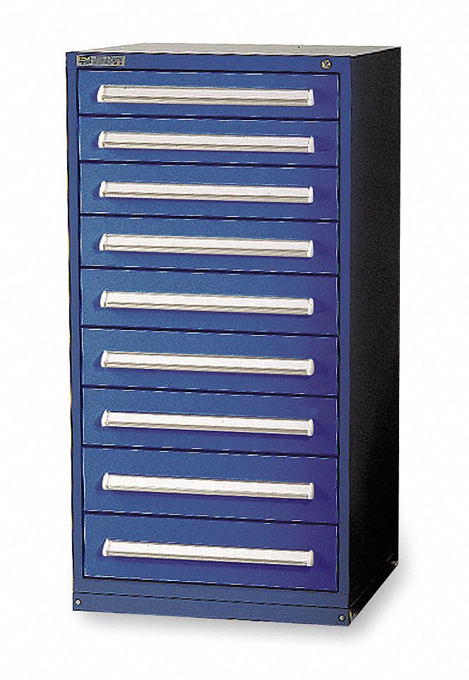 ModDrwrCab 59 x30 x28 Dark Blue 9Drwr