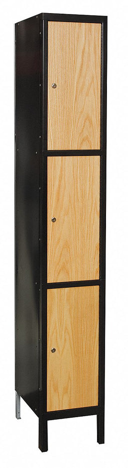 Lckr 3x1Lckr Natrl/Blk 78 x12 x18 Assm