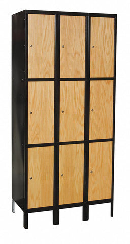 Lckr 3x3Lckr Natrl/Blk 78 x36 x18 Assm
