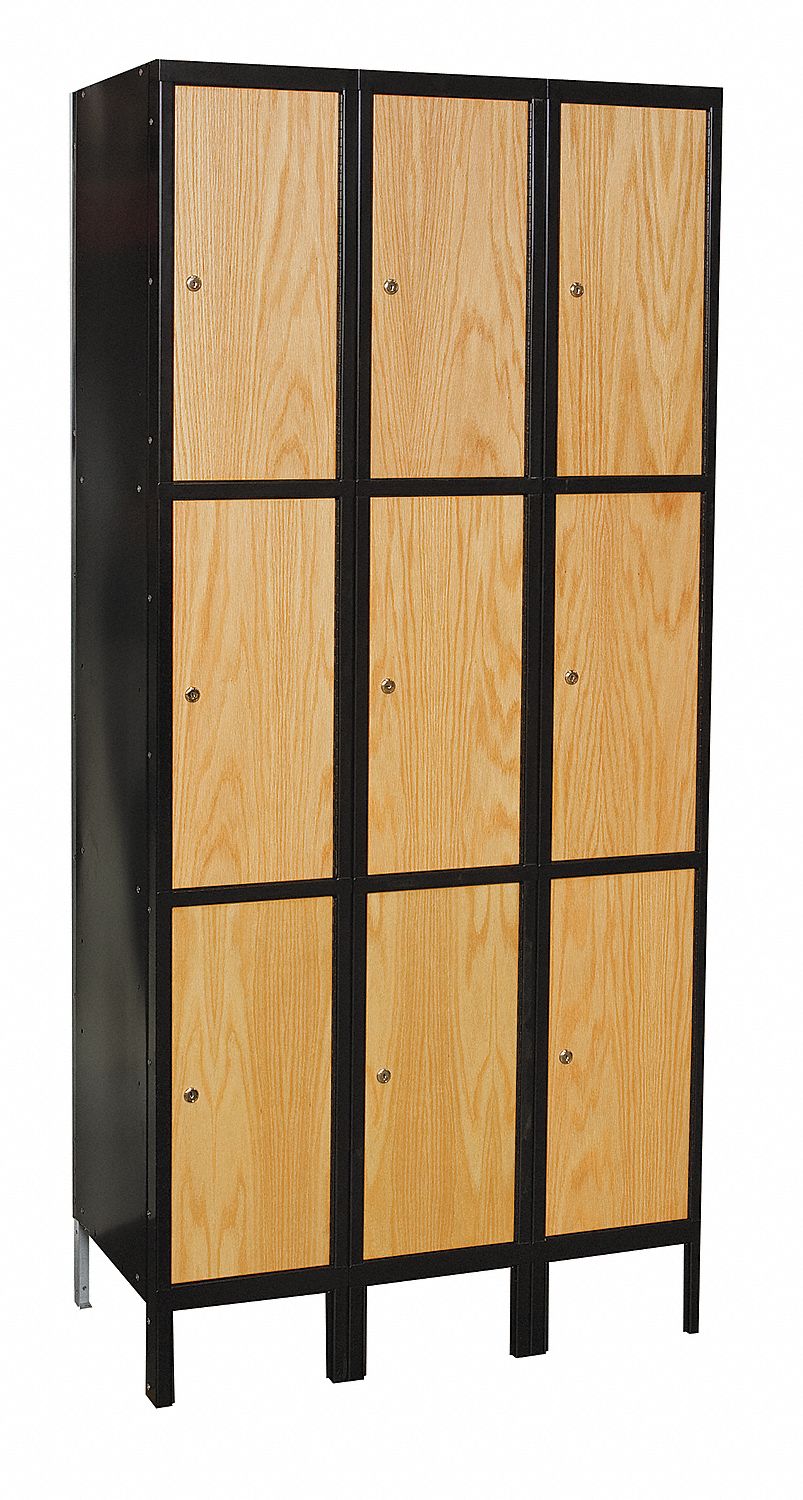 Lckr 3x3Lckr Natrl/Blk 78 x36 x18 Assm