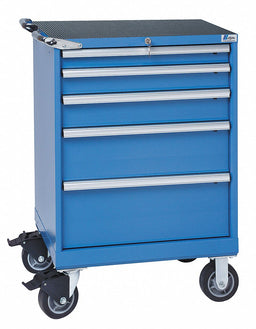 K3749 Mod Drwr Cab 41-1/2 H 5 Drwr Bright Blue