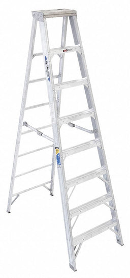 Stepladder Aluminum 8 ft H 375 lb Cap.
