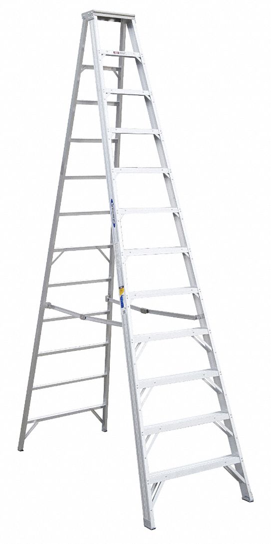 Stepladder Aluminum 12 ft H 375 lb Cap.