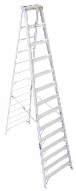 Stepladder Aluminum 14 ft H 300 lb Cap.