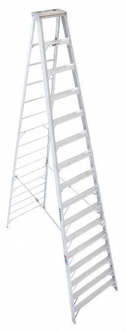 Stepladder Aluminum 16 ft H 300 lb Cap.