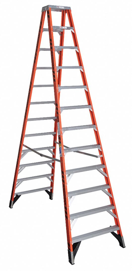 Twin Stepladder Fbrgls IAA 12ft T7400