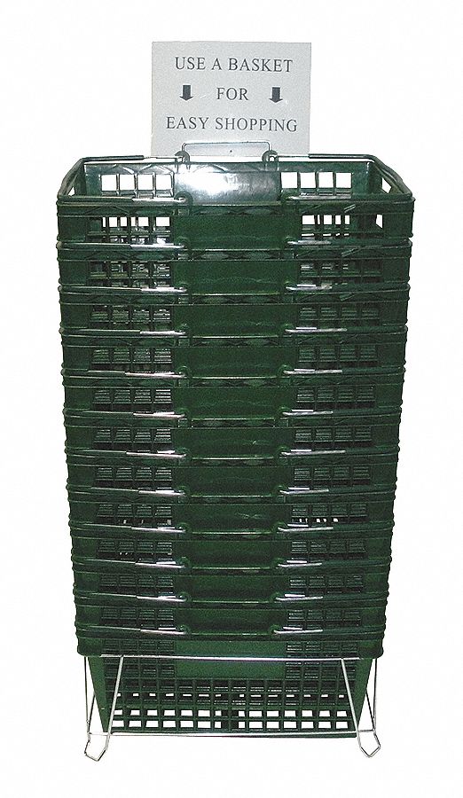G1931 Hand Basket Green 8 5/8 in PK12