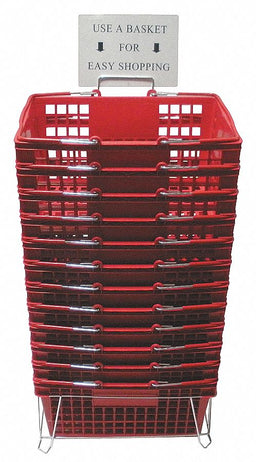 G1931 Hand Basket Ppl Red 8 5/8 in PK12