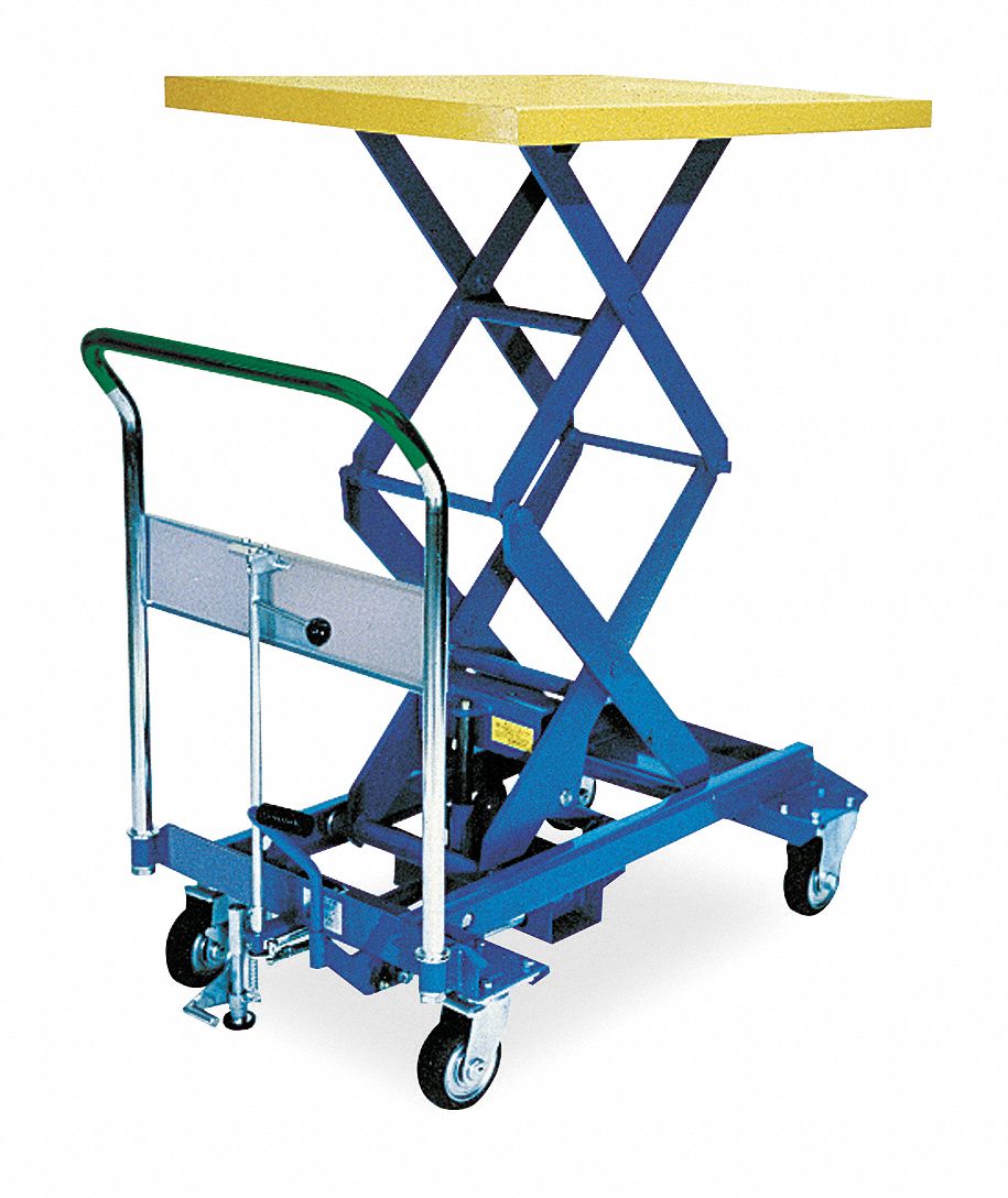 Scissor Lift Cart 770 lb Steel Fixed