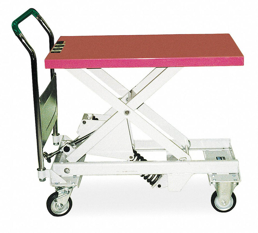 Scissor Lift Cart 330 lb Steel Fixed