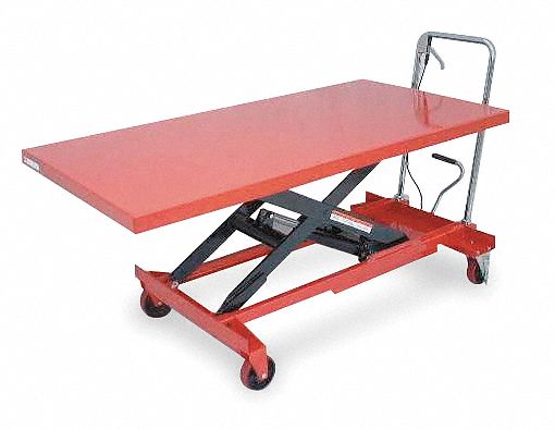 Scissor Lift Cart 1000 lb Steel Fixed