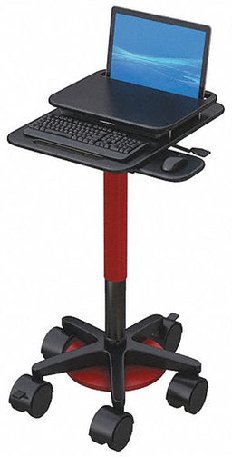 Adj.-H Computer Stand 18 in W Black/Red