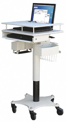Adj.-H Computer Stand 21 in W Gray