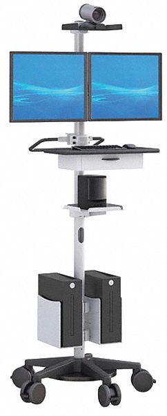 Medical Workstation 72 in H Gray