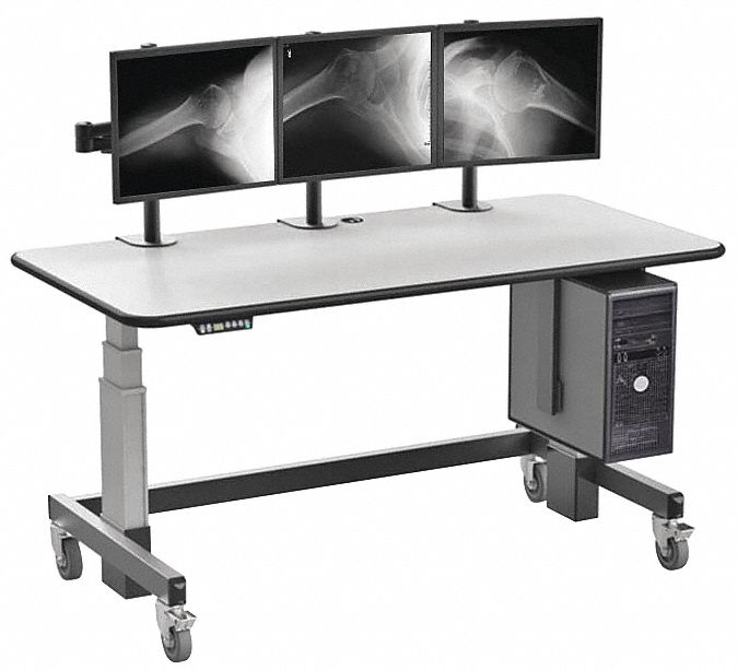 Electric Sit-Stand Desk 48 W Black/Gray
