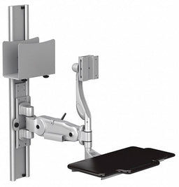 Computer Workstation Mount 36 in H Gray
