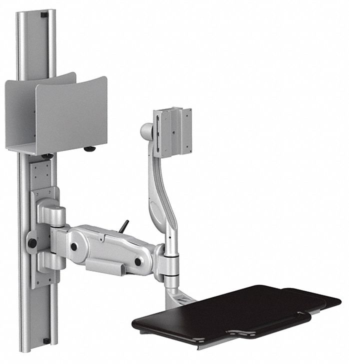 Computer Workstation Mount 36 in H Gray
