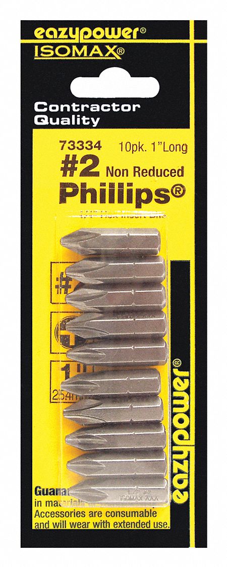 Insert Bit 1/4 Phillips #2 1 PK10